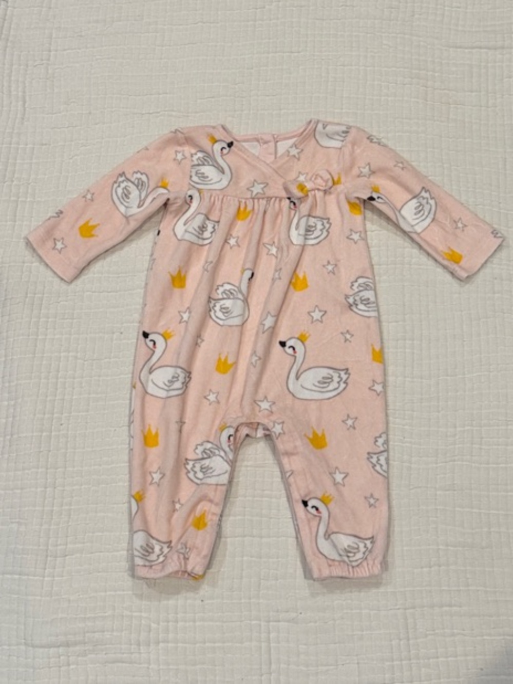 Gymboree Pink Swan Print Footless Pajama Sleeper